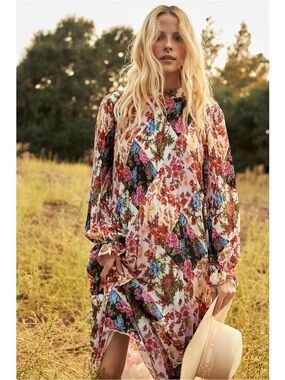 Anthropologie Shara Pleated Midi Dress
